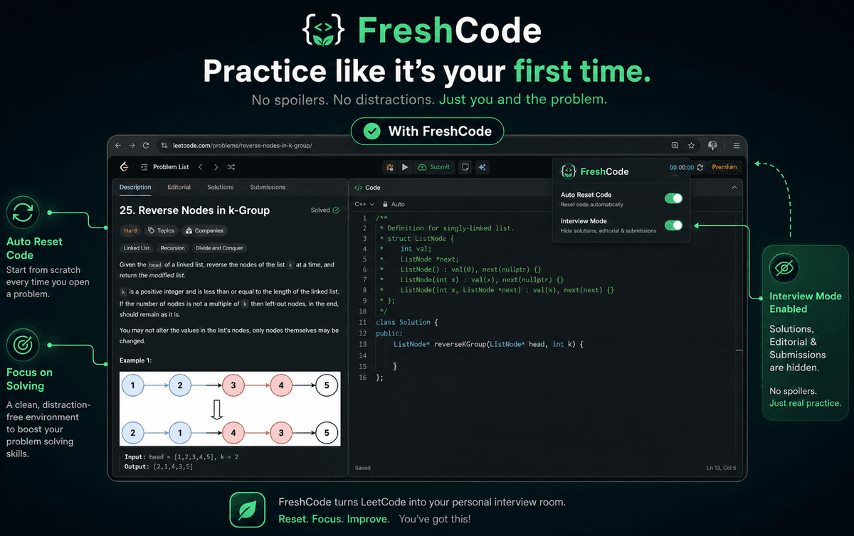 LeetCode after FreshCode